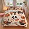 3pcs Halloween Pumpkin ideas Quilt Cover Set - Soft and Cozy Bedroom, Guest Room and Dorm Decorative Bedding 3-Piece Set 1 Quilt Cover + 2 Pillow