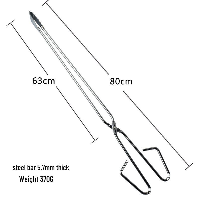 Clești extra lungi pentru cărbune pentru grătar în aer liber și aragaz de uz casnic