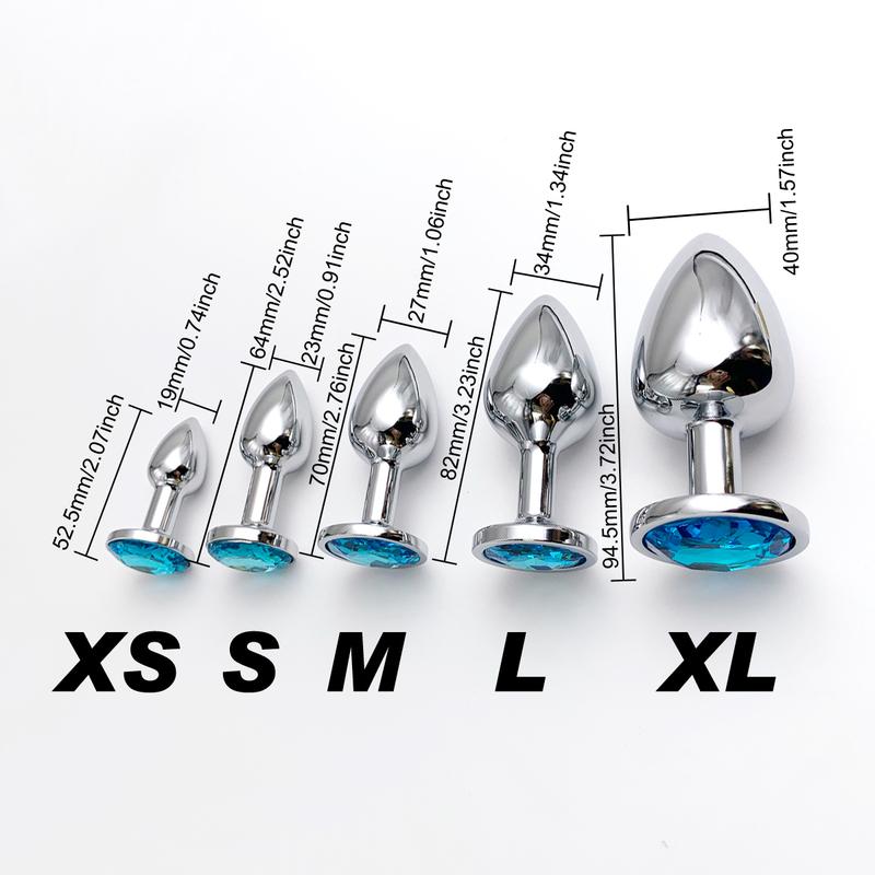 Anal Plug 5 Size Crystal Anal Plug Stimulator Anal anal massage dilatancy toys g-point massage sexual wellness adult pleasure