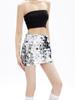Irregular High Waist Sparkling Sequin Mini Skirt Women Summer Y2k Clothes Ultra Short Bottoms Silver Sexy Club Skirts