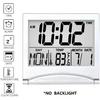 Betus Digital Travel Alarm Clock - Foldable Calendar Temperature Timer LCD Clock with Snooze Mode - Large Number Display, Battery Operated - Compact