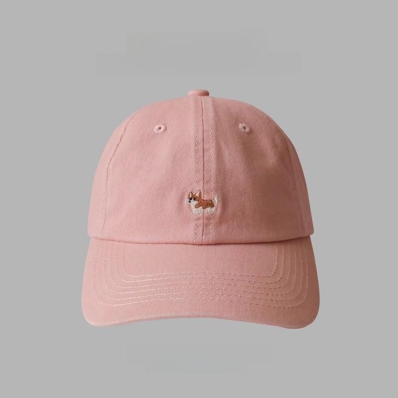 Cartoon Corgi Cap With Curved Brim And Sun Protection For Teens And Adults