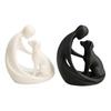 Hund und Besitzer Statue Ornament, Kompakte 3D-gedruckte Skulptur, Nordische minimalistische Schreibtischdekoration für Tierliebhaber Heimhandwerk