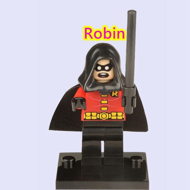 Teen Titans Nightwing Robin Arkham Knight Compatible with Marvel Minifigures Toy DC Movie Riddler Black Flash Building Blocks Educational Toys