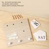 Wall-mounted Perpetual Calendar Ornaments Adjustable DIY Calendar with Hooks  Bedroom