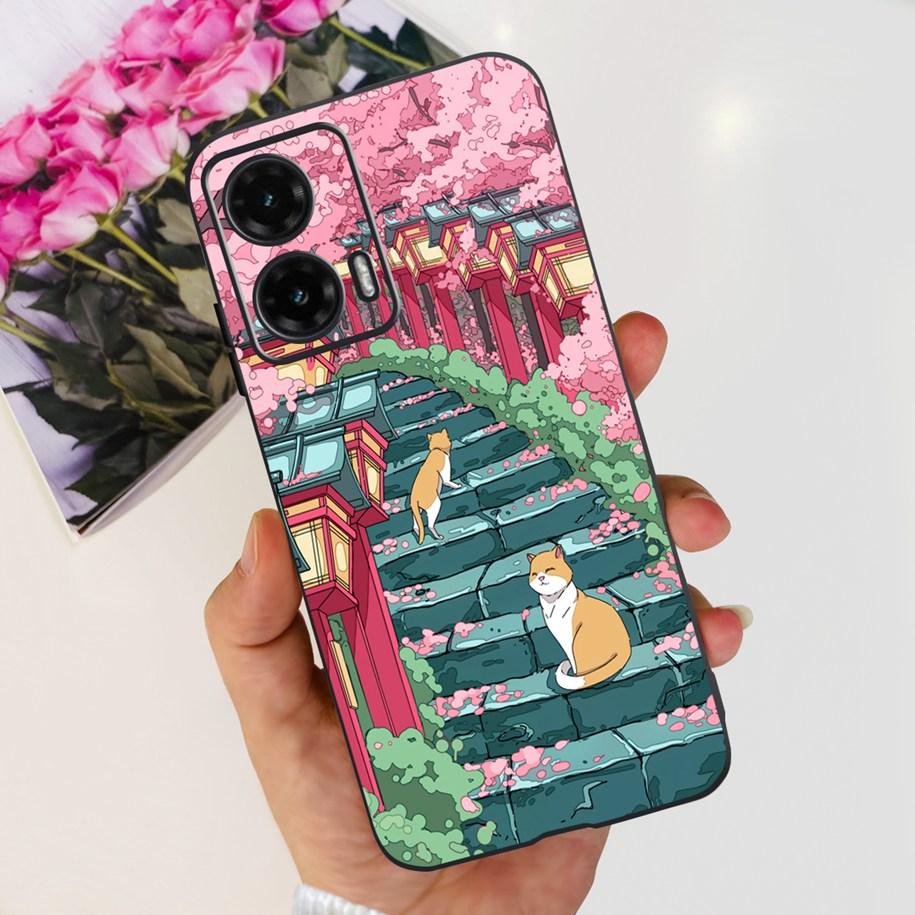 For Motorola Moto G35 5G Case Popular Flower Butterfly Soft Silicone TPU Matte Cover For Moto G35 2024 G 35 MotoG35 Phone Shells