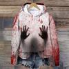 Spring And Autumn Fashion Men's Hoodie Bloody Cosplay 3D Print Hoodies Street Casual Boy Sweatshirt Women's Oversized Top Clothing