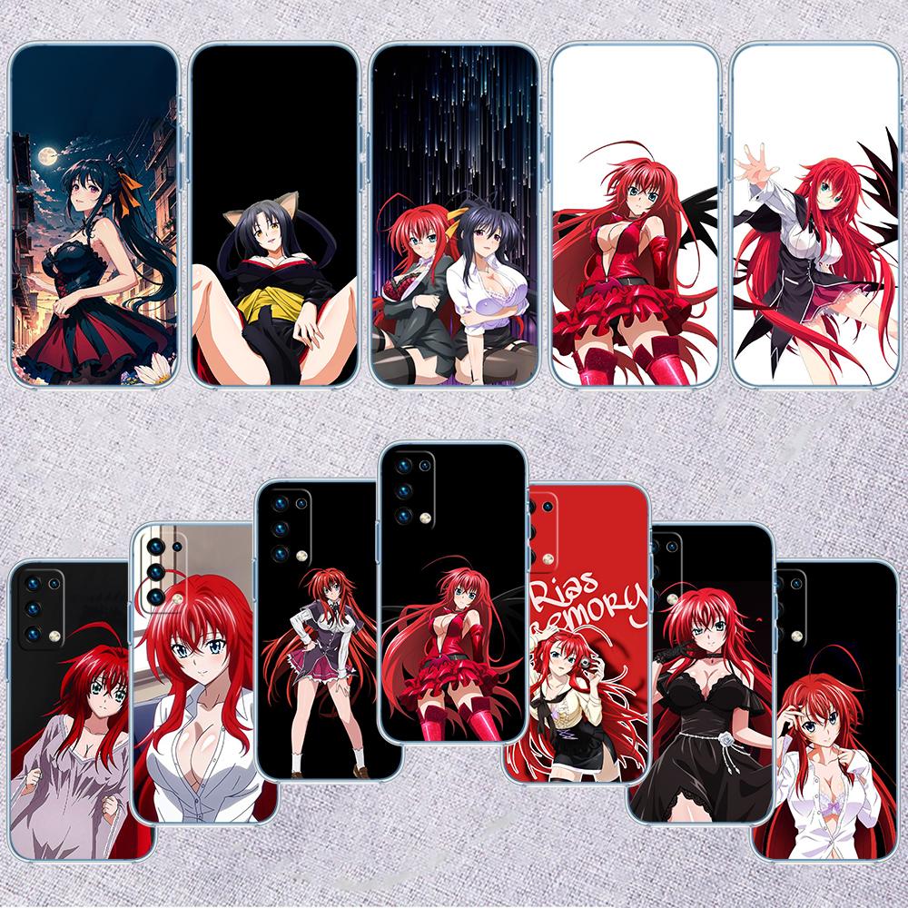 BH37 Rias Gremory Transparent Phone Case for Motorola Moto G7 G8 G9 G84 G85 G73 G24 G15 Z2 Play Power Plus