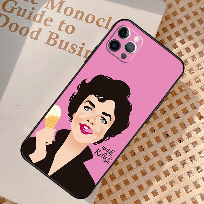 Grease Cover For iPhone 16 12 11 13 14 15 Pro Max Mini Plus XS Max X XR Phone Case