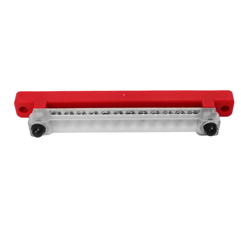 48V 150A 12 Terminal Bus Bar Power Distribution Block with Cover M6 Studs M4 Screws for Car RV Marine Boat
