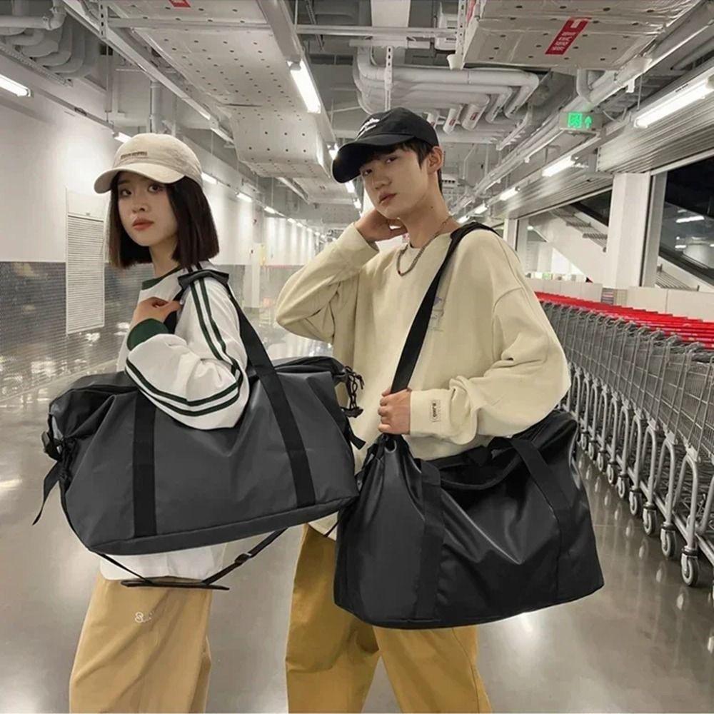 Waterproof Oxford Gym Handbags Zipper Women's Clothing Tote Casual Travel Duffel Bag  Weekend