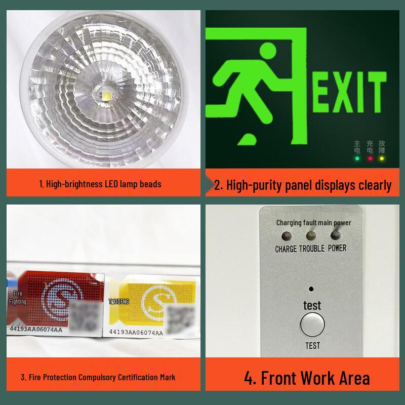 Heixie Fire Emergency LED Exit Sign and Lighting
