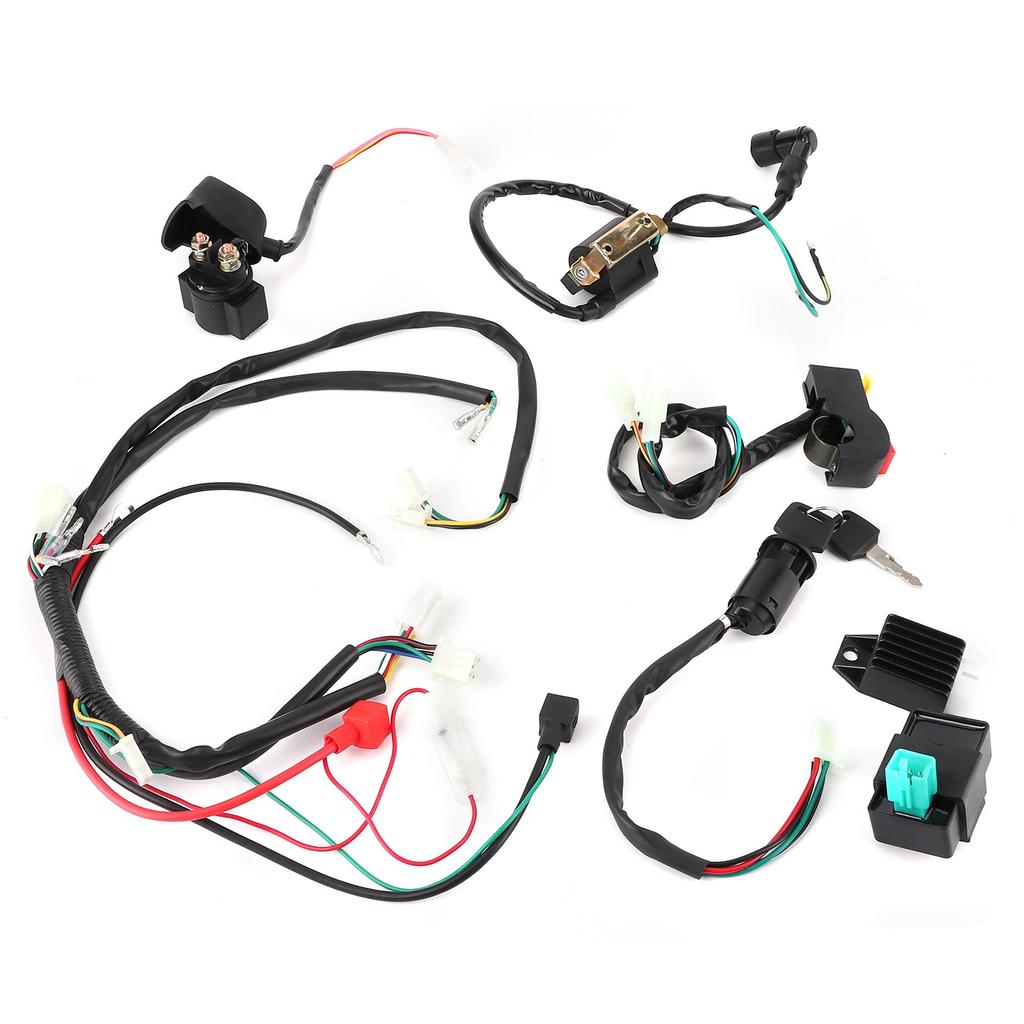 Electric Start Engine Wiring Harness Kit Fit for 50cc 110cc 125cc PIT Quad Dirt Bike ATV