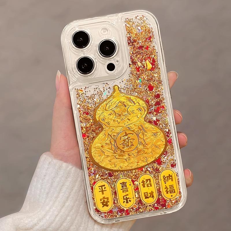 

Чохол для iPhone 16 Pro Max 15 Apple 11 12 Pro Жіночий 15 Pro Plus Захисний чохол з рідким піском та золотою фольгою iphone 13 pro max