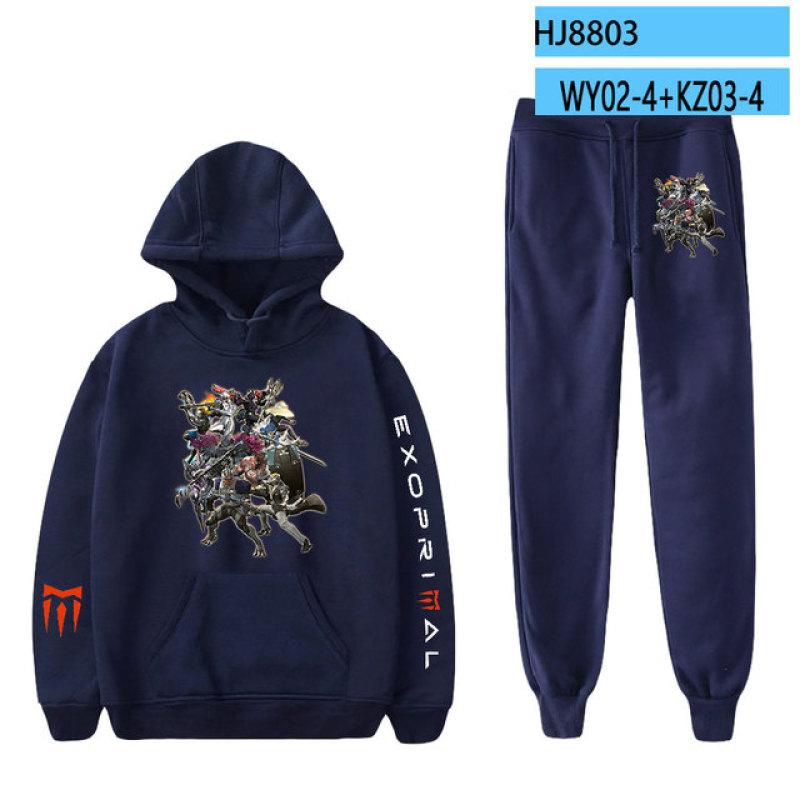 

Новая игра Exoprimal 2D толстовки с капюшоном толстовки + спортивные штаны для отдыха спортивный костюм мужские и женские комплекты 5XL