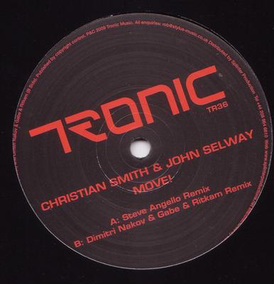 12inch Record CHRISTIAN SMITH & JOHN SELWAY - Move! TR36 Tronic 2009 Sweden Dance & Electronica Used