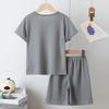Boys Summer Solid Color Quick Drying Breathable Set Big Kids Loose Sports Running Hiking Outdoor Short Sleeved Shorts
