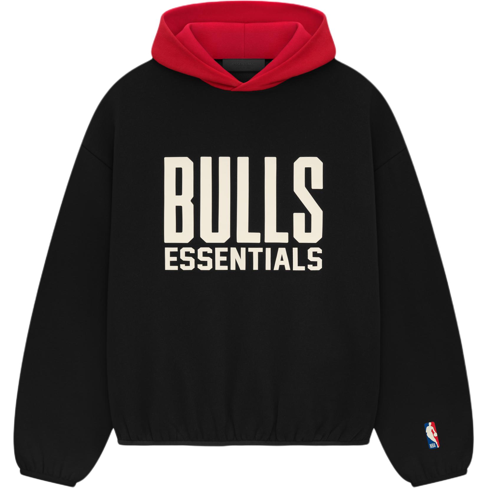 

Fear of God Толстовка Essentials x NBA Chicago Bulls с капюшоном, черная, красная, унисекс, топы 192AL246504F