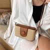 Süße Rattan-Umhängetasche Handgeflochten Böhmische Crossbody-Tasche Grasgewebte Tasche Urlaub
