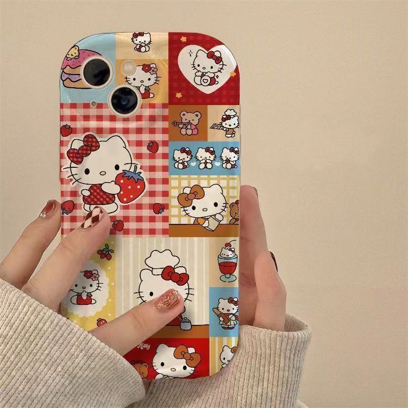 INS Kawaii Hello Kitty Casing For Xiaomi Redmi 15C 15 Note 15 Pro 14C 13C Note 14 13 12 Pro Plus A7 Pro 5G Trendy Phone Case