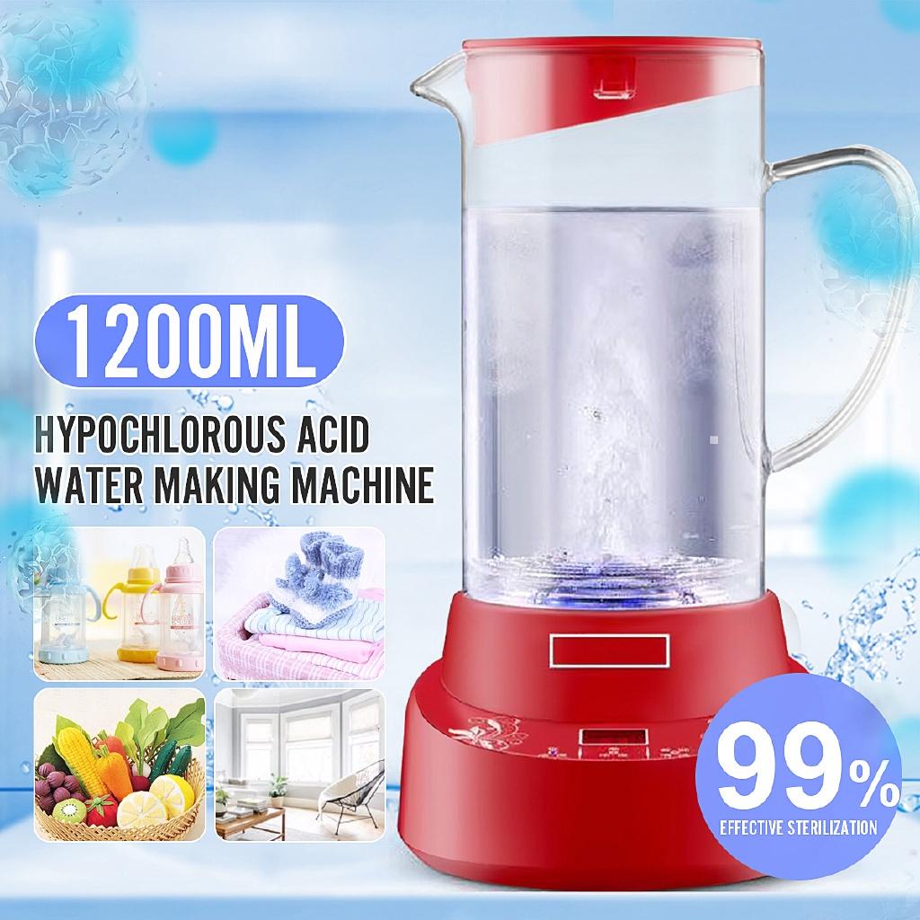 

1.2L Hypochlorous Acid Water Disinfectant Machine Sodium Hypochlorous Generator Healthy Household Disinfectant Machine