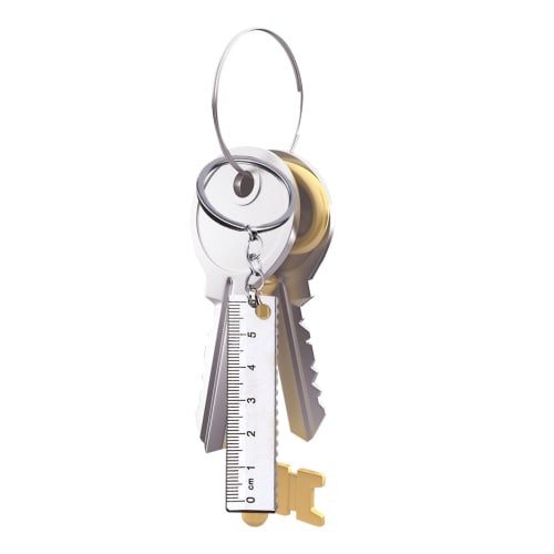 Small Ruler Keychain, Pocket Pendant Backpack Charm Measuring Tool, Practical Multifunctional Key Ring Decoration for School, Home, Office