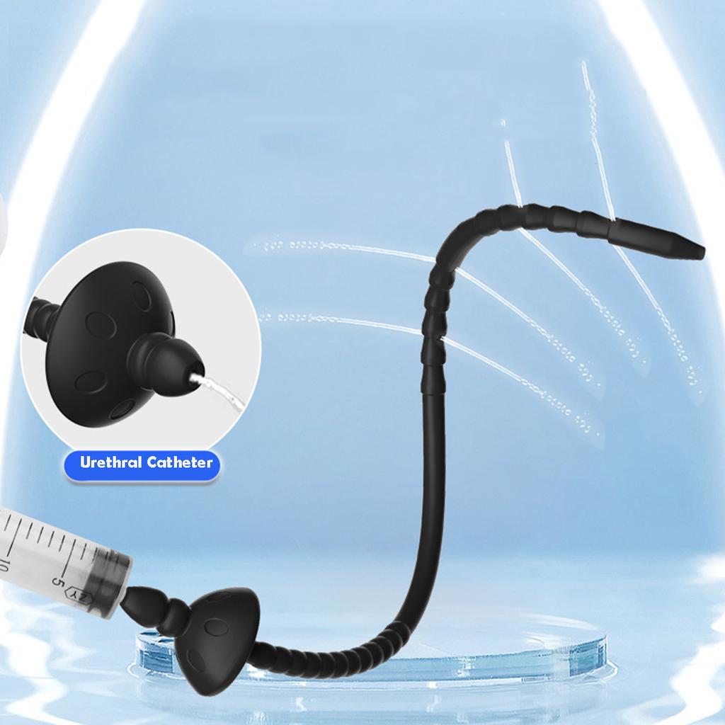 Stimulator Prostata Masculin Dop Penian Inserție Cateter Uretral Vibrator Blocator Gol Injecție cu Ac Silicon Dilatator Ochi de Cal