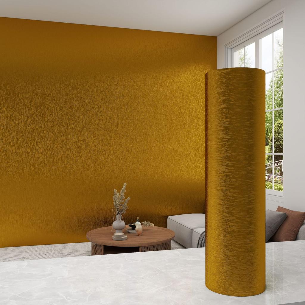 2.3mm Thick Metallic Self-Adhesive Wallpaper Waterproof Scratch-Resistant Vinyl Film Home Renovation, Living Room Bedroom Wall Decor