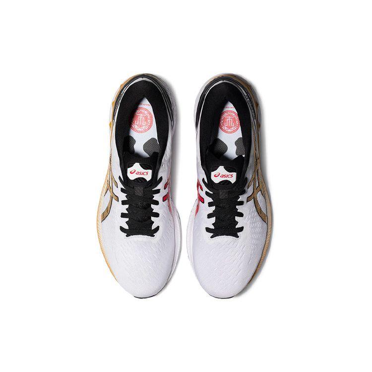 Asics Gel-Kayano 27 Fashionable Comfortable Low-Top Running Shoes Men sneaker White Platinum Red 1011B174-100