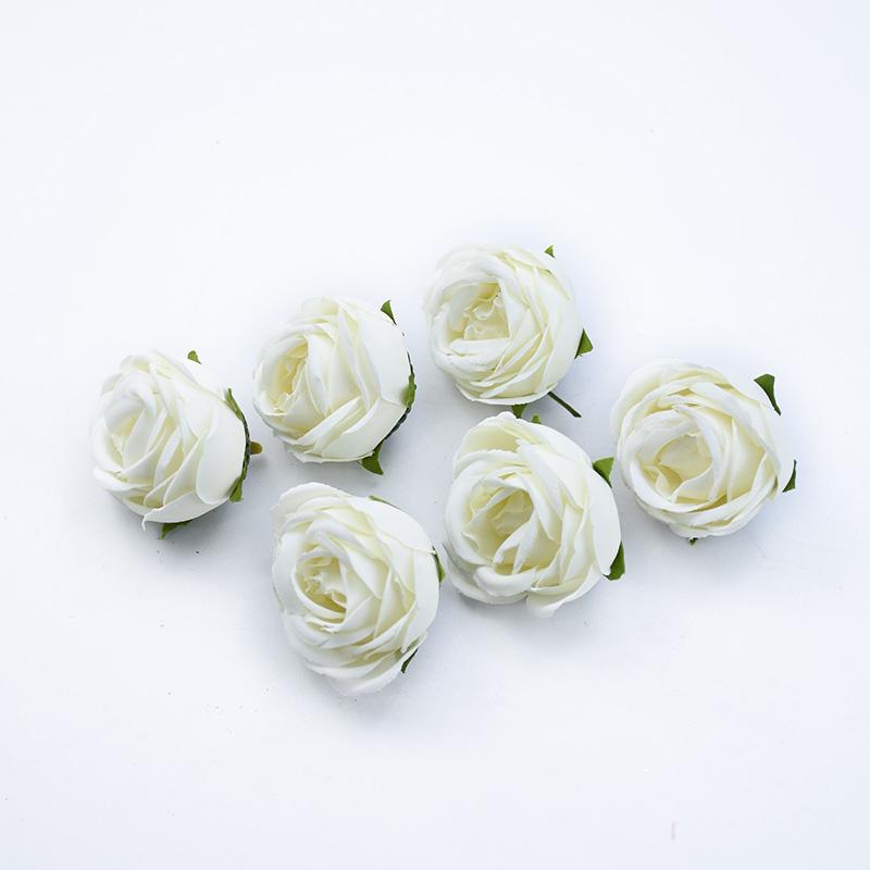 50/100pcs Artificial Flower Silk Rose Wedding Outdoor Garden Home Decor Accessories Diy Gift Candy Box Brooch Christmas Wreath