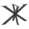 VidaXL Spider-shaped Dining Table Leg, Anthracite, 120 X 68 X (72-73) Cm, Steel 4013114