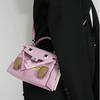 2025 New Genuine Leather Mosaic Doll Bag Small Monster Bag Fashionable And Cute One Shoulder Crossbody Handbag For Women