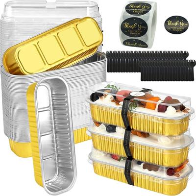Mini Baking Pans Aluminum Foil Loaf Pans Tins Holders Rectangle Baking Cups Muffin Tins Ramekins Muffin Cups For Mini Cake Bread