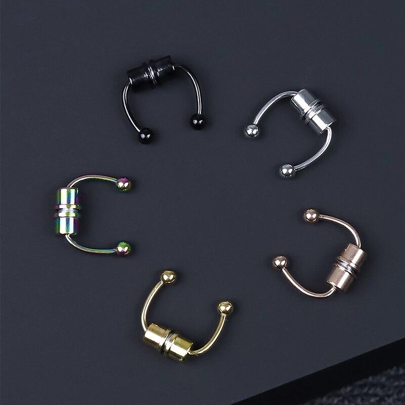 Segment falešného přepážkového kroužku Helix Tragus Faux Clicker nepropichující magnetický