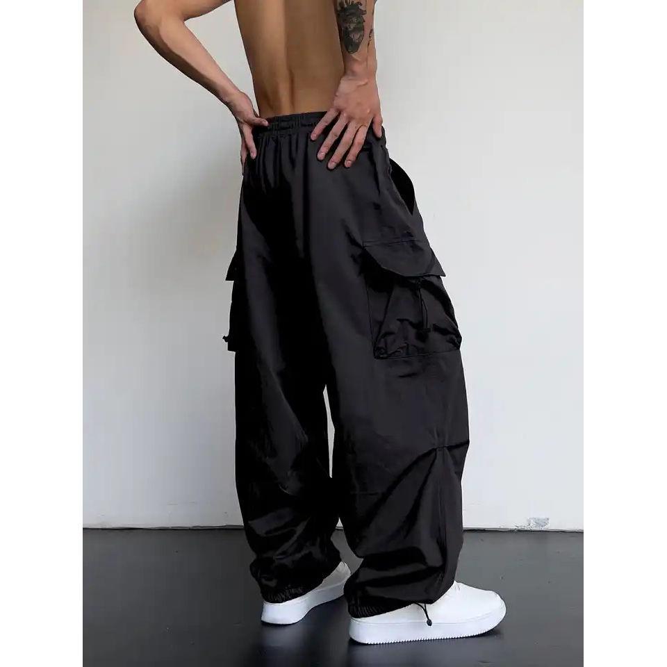 2025 Quick-Dry Unisex High-Waisted Wide-Leg Parachute Pants - Casual Summer Sportswear