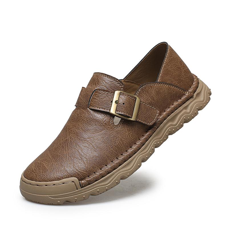 Fashion Fashionable Men's Breathable Non Slip Casual Leather Shoes for Spring Comfortable Outdoor Sports Leisure Hiking Shoes for Men