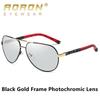 aoron Metal Frame Day Night Vision Photochromic Polarized Sunglasses Outdoor Fashion Design Anti Glare UV400 Driving Fishing Cycling Sport Glasses