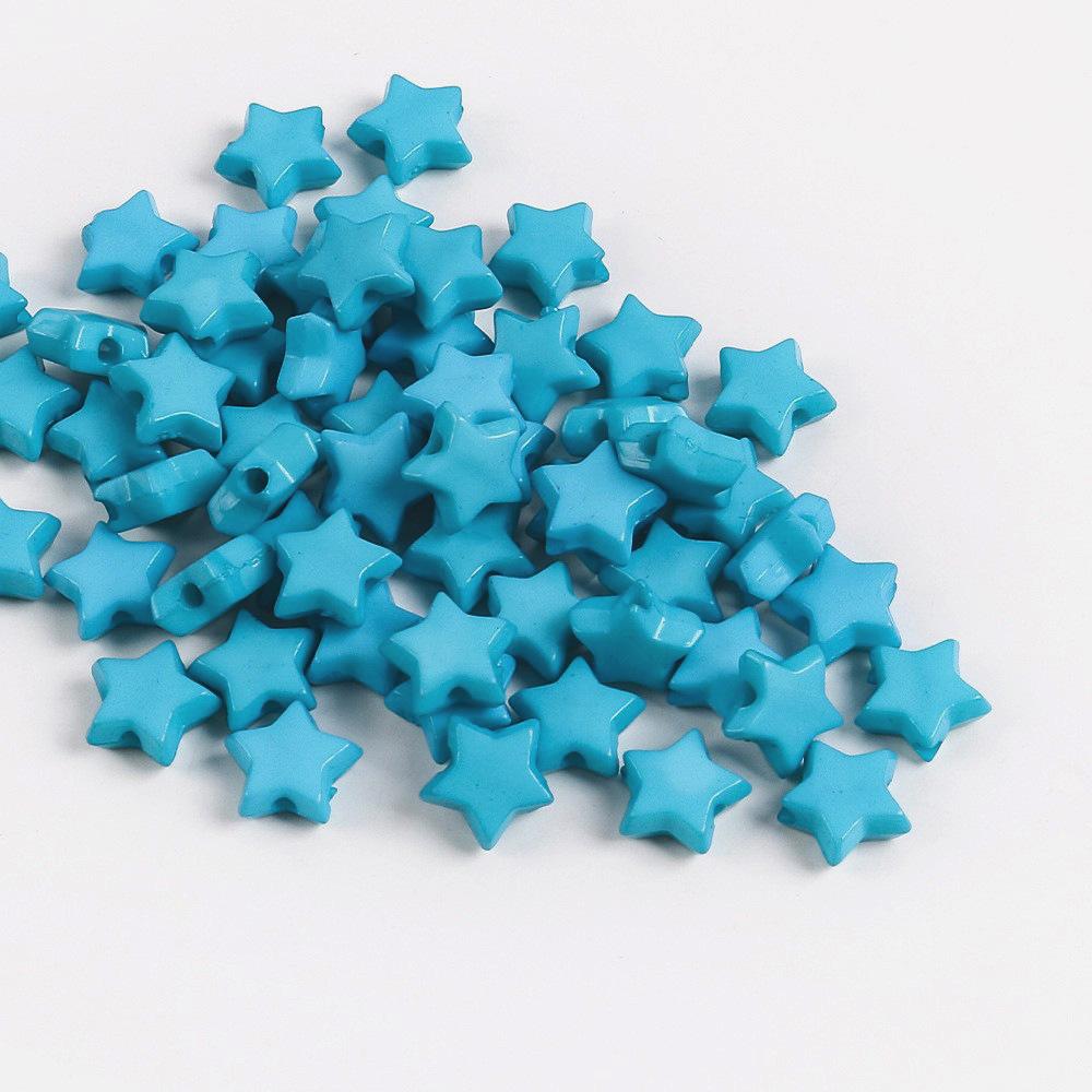 Akrylová 9mm Korálka Pentagram Jednofarebná Korálka Hviezda Voľná Korálka Korálka Korálka Membrána DIY Náhrdelník Náramok Šperkové Doplnky