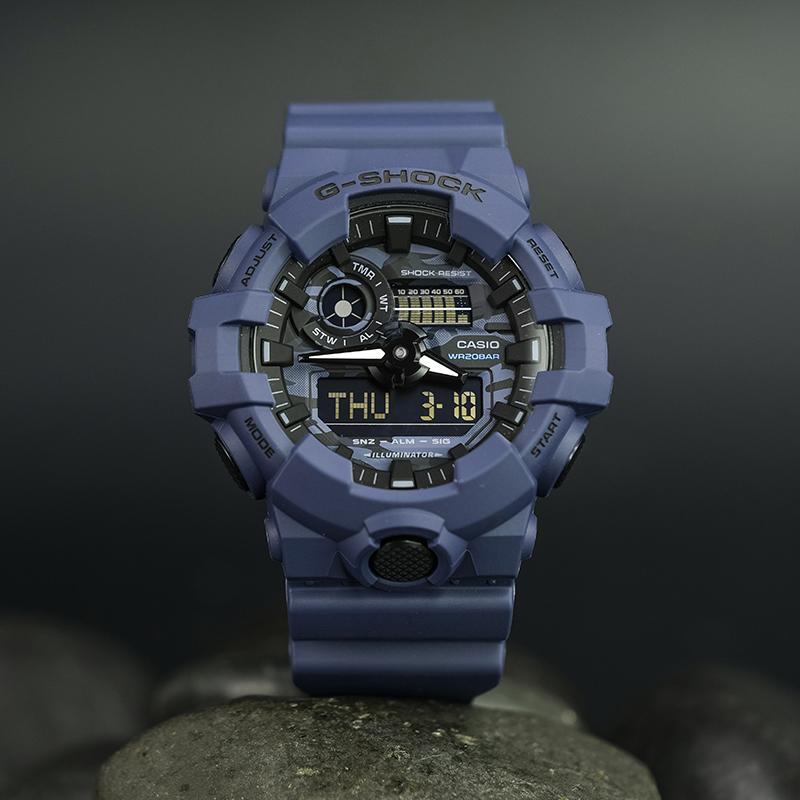 Casio Men Liquid Crystal/Analog Dual Display Series Watch GA-700CA-2APR