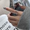 New Simple Irregular Liquid Metal Lava Open Mouth Rings For Women Fashionable  Daily Accessory Party Jewelry Gifts