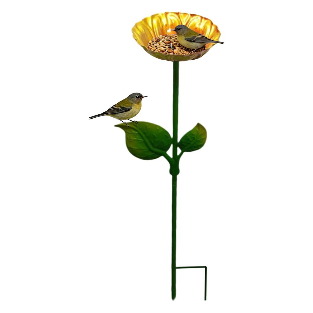 Bee Baths For Garden Colorful Bird Feeder Metal Stakes Standing Bee Feeder For Hummingbird Drinking Yard Balcony Patio Deck