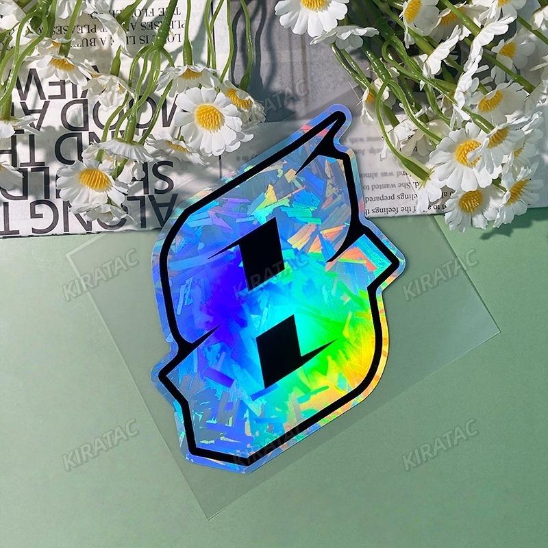 1PC 0 To 9 Arabic Numerals Holographic Carbon Fiber Motorcycle Stickers Waterproof Motorbike Front Fairing Scooter Vinyl Decals