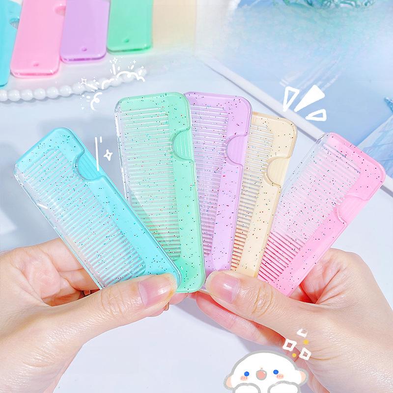 Creative Cute Portable Folding Comb for Children - Mini Home Hairdressing Comb