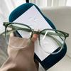 TR90 Rivet Large Frame Women's Anti-blue Light Flat Mirror Xiaohongshu Plain-face Internet Celebrity with Myopia Glasses Frame