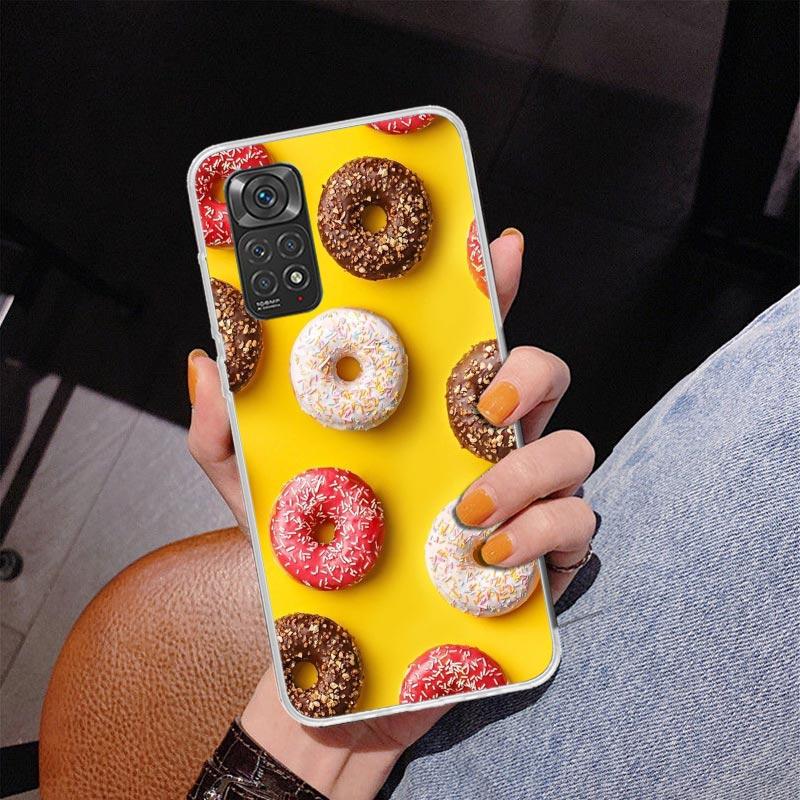 Macaron Ice Cream Cake Doughnut Phone Case For Xiaomi Redmi Note 15 14 13 12S 12 11 Pro Plus 14S 11S 11E 10 10S 11T 5G Personali