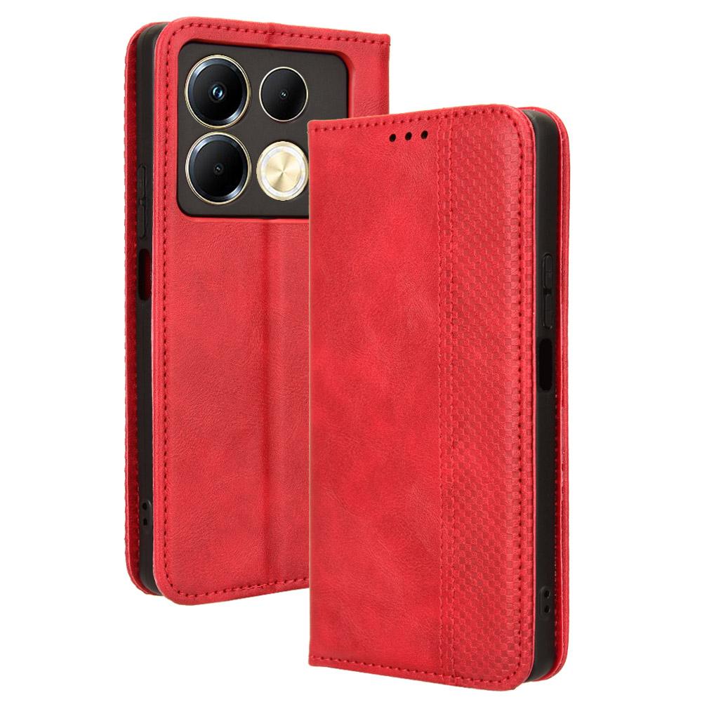 For Infinix Note 40 X6853 Leather Case Magnetic Closing Wallet Phone Cover