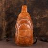 Genuine Leather Men's Top Layer Cowhide Chest Bag, Men's Sloping Back, High-end Sense, Fashionable and Trendy Temperament, Personalized Retro Bag