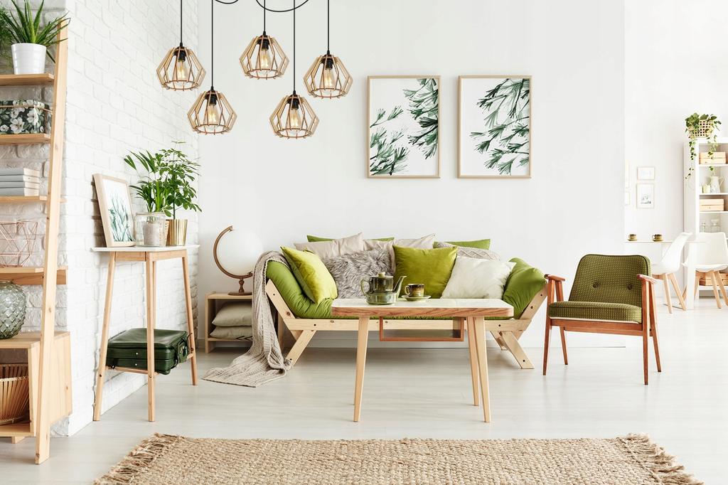 MODERN WOODEN LED CEILING HANGING LAMP