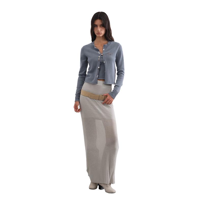 

GREEN BELT Urban Traveler Embroidered Dog Knit Cardigan & Camisole Set L