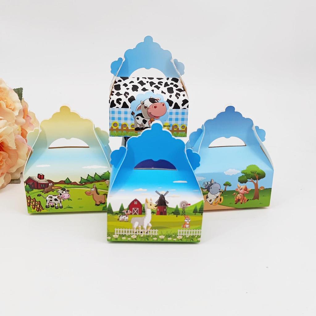 Farm Series Cartoon Animal Baby Party Candy Boxes - 24 Pack